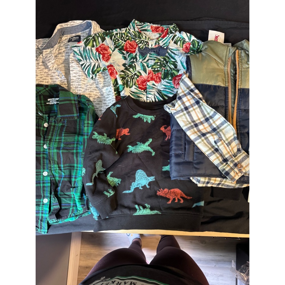 Boys Toddler Clothing Bundle 2T Cat & Jack OshKosh Little Lad Garanimals 5pc